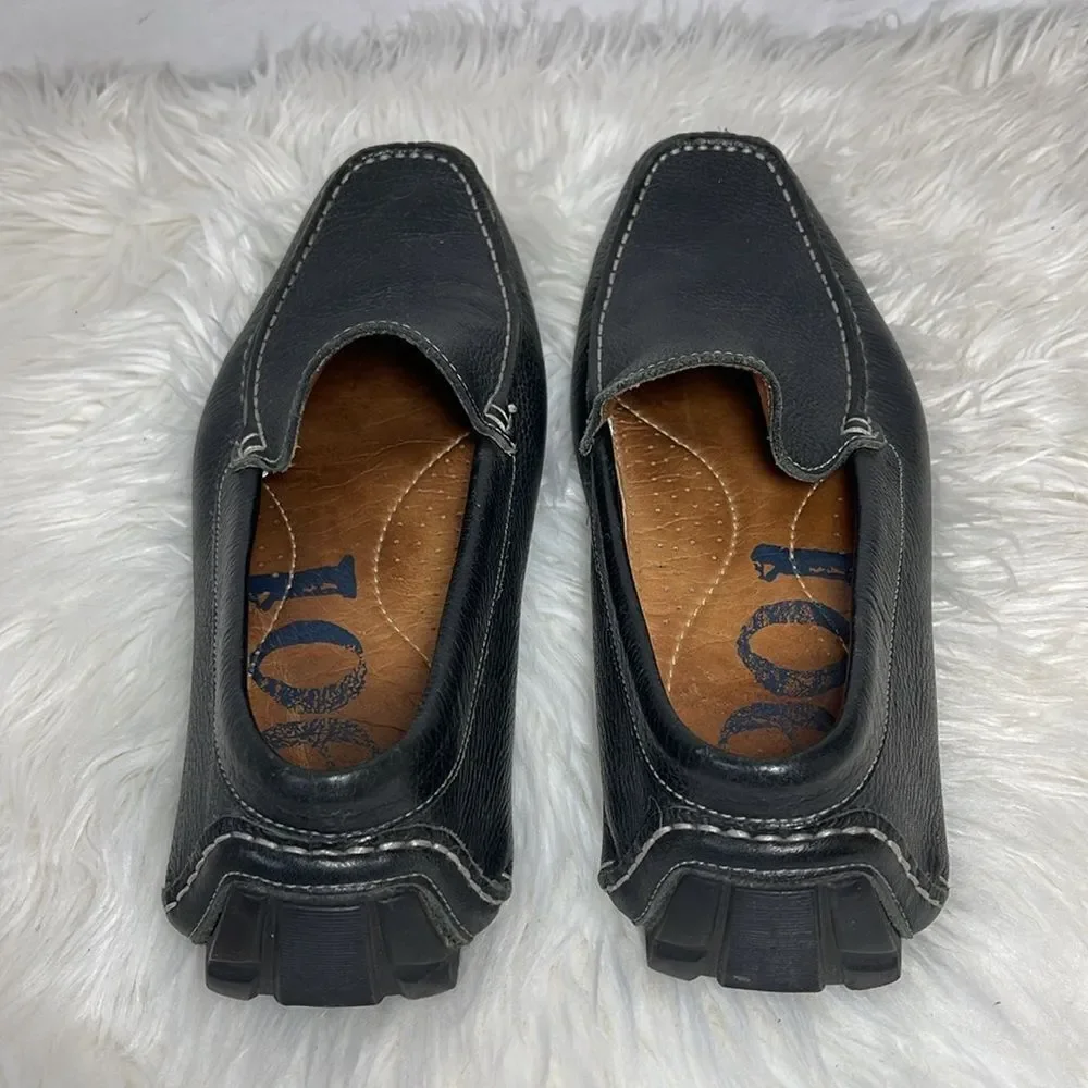 1901 Brown Leather‎ Slip On Driving Loafers Sz 10.5